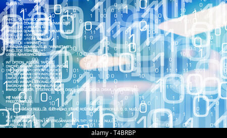 Digital signal processing, cyber attack threat Stock Photo