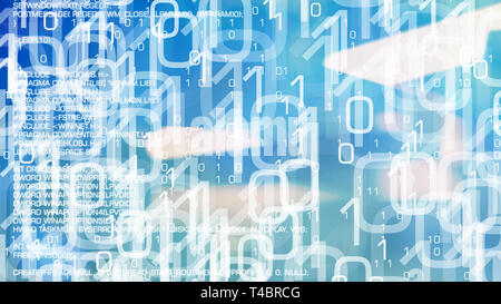 Abstract digital transformation, cyber security in cyberspace concept Stock Photo