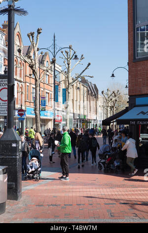 Broad Street, Reading in the middle of the day Stock Photo