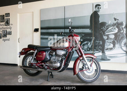 Jawa showroom in Jaipur, India on March 17, 2019. Java was founded in ...