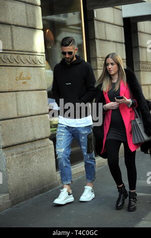 Milan, Roberto Gagliardini and wife Nicole pregnant Roberto Gagliardini,  midfielder of INTER and of the ITALIA