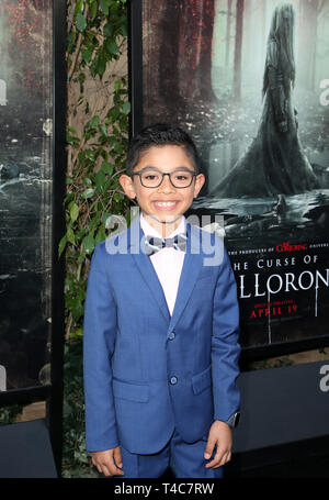 Hollywood, California, USA. 15th Apr 2019. Jayden Valdivia at the premiere of Warner Bros. The Curse Of La Llorona at the Egyptian Theatre on April 15, 2019 in Hollywood, California. Credit: MediaPunch Inc/Alamy Live News Stock Photo