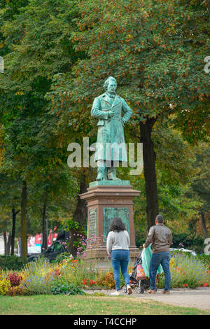 Denkmal David Hansemann, Kurpark Monheimsallee, Hansemannplatz, Aachen, Nordrhein-Westfalen, Deutschland Stock Photo