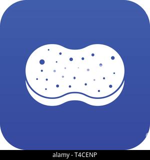 Sponge foam icon digital blue Stock Vector