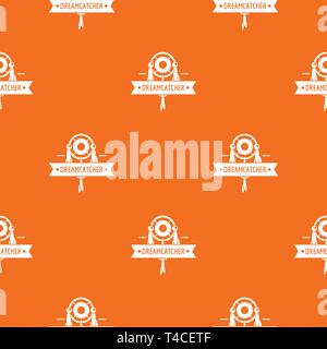 Dreamcatcher pattern vector orange Stock Vector