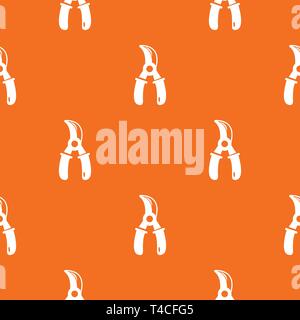 Grape scissors pattern vector orange Stock Vector