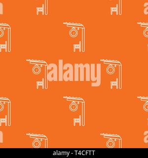 Platform railway pattern vector orange Stock Vector