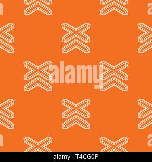 Two non barrier railways pattern vector orange Stock Vector
