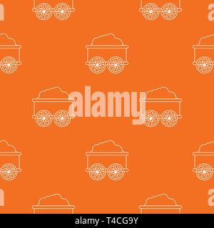 Train wagon pattern vector orange Stock Vector