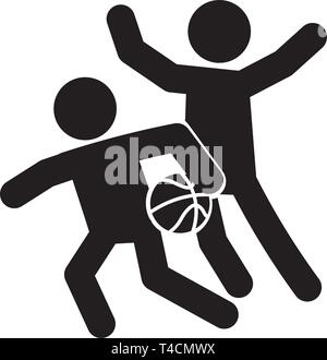 This vector image shows a defense icon in glyph style. It is isolated on a white background. Stock Vector