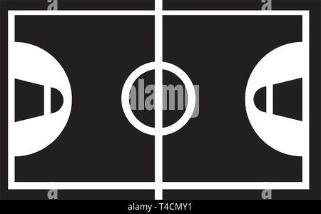 This vector image shows a court icon in glyph style. It is isolated on a white background. Stock Vector