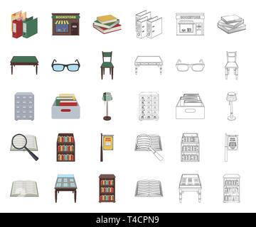 Library Catalog Icon In Cartoon Design Isolated On White