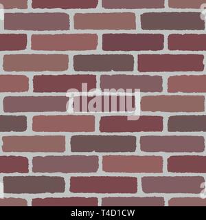 Red Brick wall texture seamless pattern. Vector illustration background  for fashion, surface design for web, home decor, fashion, surface, graphic Stock Vector