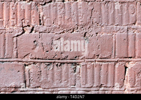 Painted brick wall texture close up. Brick wall background Stock Photo