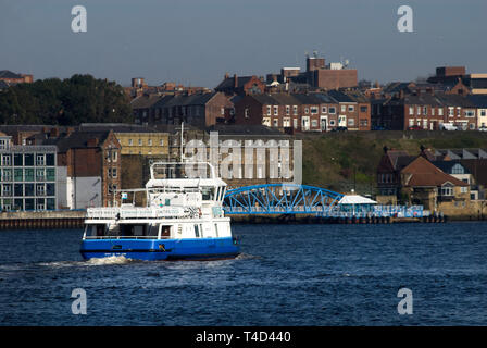 Tyne ferry crossing from South to North Shields Stock Photo
