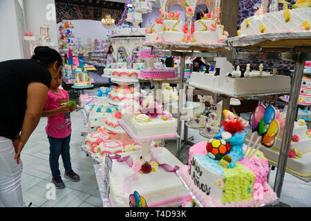 Party cakes at Pasteleria Ideal Bakery in Mexico City, Mexico Stock Photo