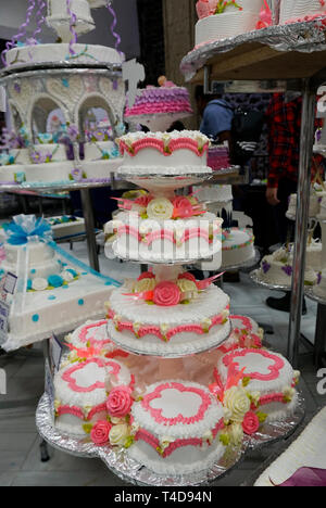 Party cakes at Pasteleria Ideal Bakery in Mexico City, Mexico Stock Photo