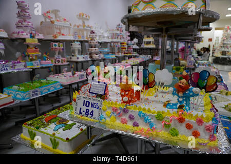 Party cakes at Pasteleria Ideal Bakery in Mexico City, Mexico Stock Photo