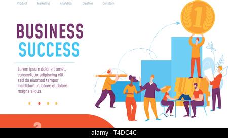 Vector concept business concept creative business illustration with working people.  Stock Vector