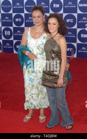 LOS ANGELES, CA. February 28, 2004: KEISHA CASTLE-HUGHES at the 2004 IFP Independent Spirit Awards on the beach at Santa Monica, CA. Stock Photo