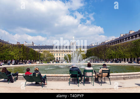 Garden of Palais-Royal - Paris, France Stock Photo