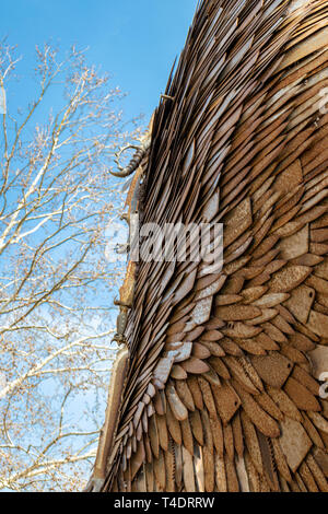 The Knife Angel  by Artist Alan Bradley at Coventry Cathedral,It  Stands 27 Feet High and is Constructed with 100,000 knives.Coventry.England.UK Stock Photo