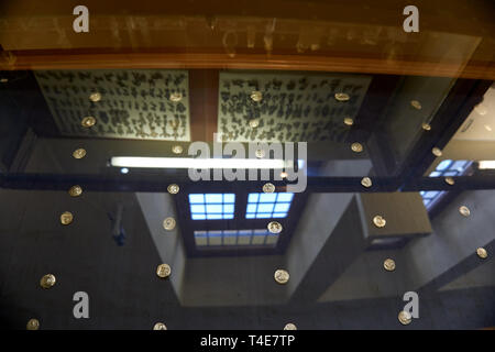 Interior view of the Archaeological Museum of Sparta. It houses thousands of finds from the ancient Acropolis of Sparta, known as the Lakedaemonia Stock Photo