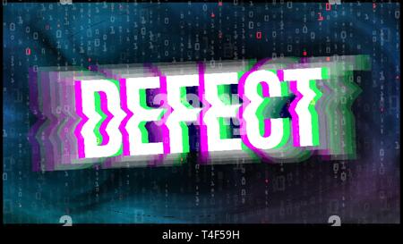 TV Screen Defect, Glitch Art Vector Banner Stock Vector