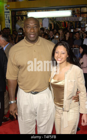 Michael Clarke Duncan and girlfriend Irene Marquez at the Fan Screening ...