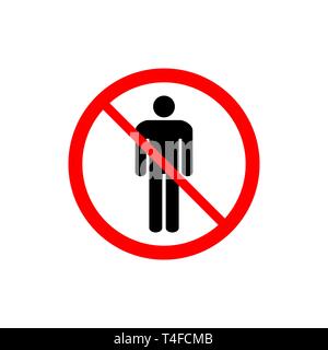 Vector illustration, flat design No entry Stock Vector