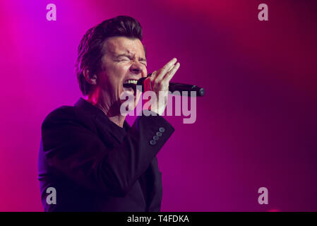 Denmark, Copenhagen - September 23, 2018. The English singer, songwriter and musician Rick Astley performs a live concert at Vega in Copenhagen. (Photo credit: Gonzales Photo - Bo Kallberg). Stock Photo