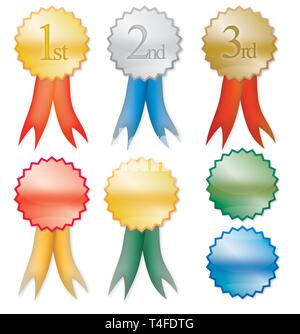 Set of glossy multicolored badges, part 2, vector illustration Stock Vector