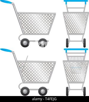 Set of shopping cart for online shop, icon for e-commerce, vector illustration Stock Vector