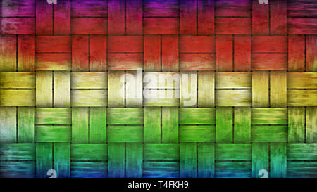 Colorful Woven Basket Texture Background Stock Photo