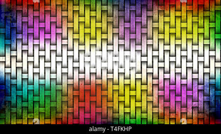 Colorful Wicker Basket Background Stock Photo