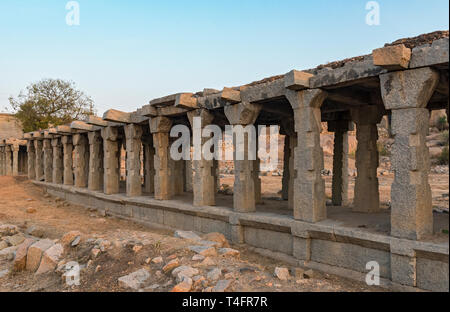 Krishna Bazaar, Hampi, India Stock Photo