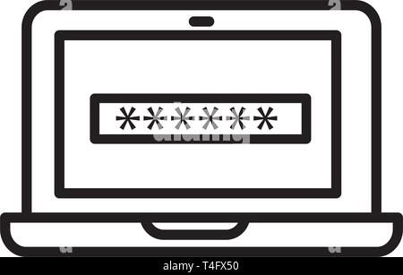 laptop icon trendy Stock Vector