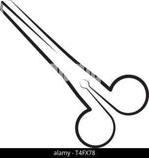 scissor icon template Stock Vector