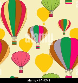 Vector seamless pattern with balloons Stock Vector