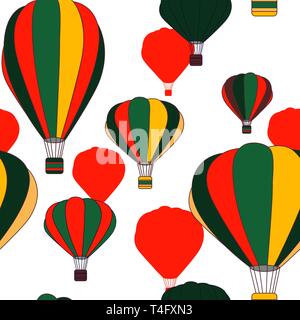 Vector seamless pattern with balloons Stock Vector