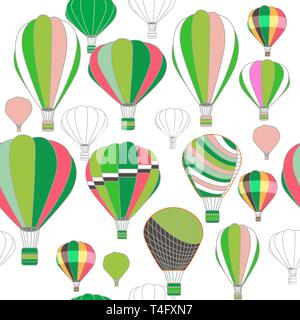 Vector seamless pattern with balloons Stock Vector