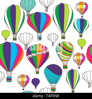 Vector seamless pattern with balloons Stock Vector