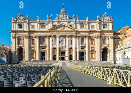 San Pietro Basilica Vatican City, Rome Italy. Rome architecture and landmark. St. Peter's cathedral in Rome. Italian Renaissance church Stock Photo