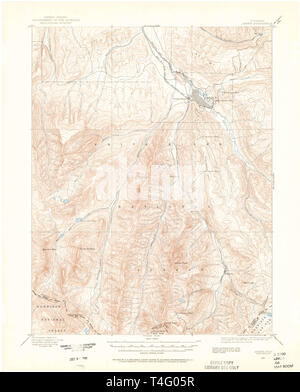 USGS TOPO Map Colorado CO Aspen 402304 1893 62500 Restoration Stock Photo