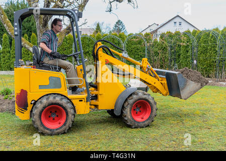 Rough earthworks using a wheel loader Stock Photo