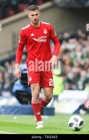 Glasgow, Scotland - April 14. Dominic Ball of Aberdeen  during the William Hill Scottish Cup semi final between Celtic and Aberdeen Stock Photo