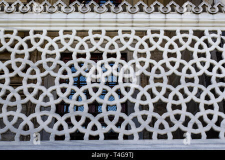 Marble old railing wall Stock Photo