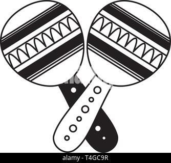 maracas music icon Stock Vector