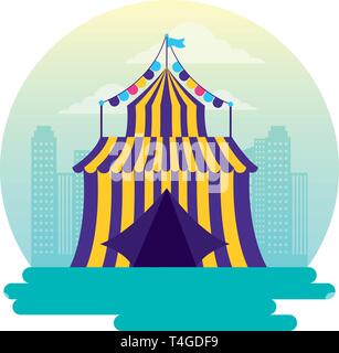 carnival tent amusement Stock Vector