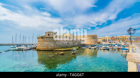 View of Gallipoli town and harbour, Puglia Region, South Italy Stock Photo